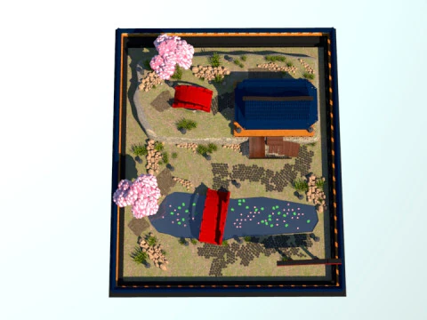 Japanes Garden 3D Model