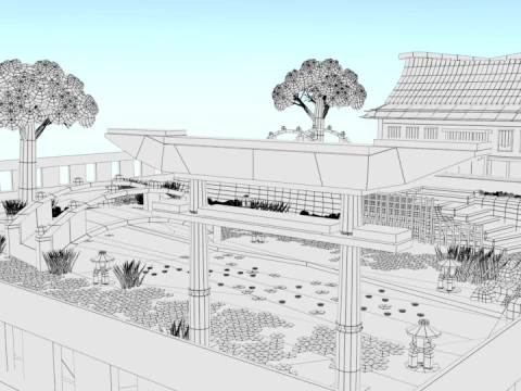 Japanes Garden 3D Model