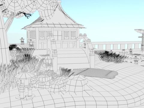 Japanes Garden 3D Model