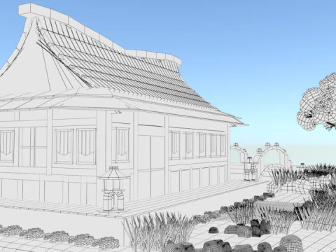 Japanes Garden 3D Model