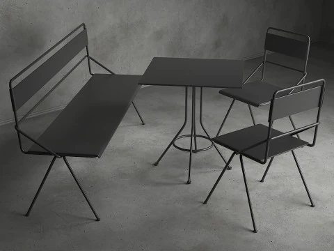 Set da esterno 1 Modello 3D