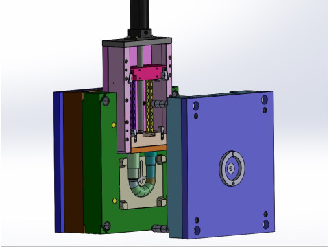 PLASTIC 180 PIPE MOLD DESIGN WITH FULL RENDERING 3Dモデル