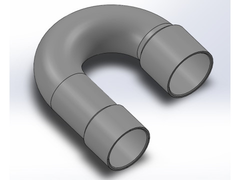 PLASTIC 180 PIPE MOLD DESIGN WITH FULL RENDERING Modelo 3D