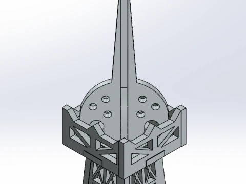 3D EIFFEL TOWER IN SHEET METAL DESIGN 3D Model