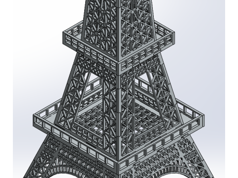 3D EIFFEL TOWER IN SHEET METAL DESIGN 3Dモデル