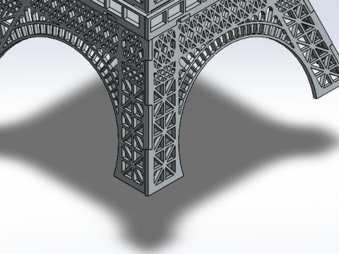 3D EIFFEL TOWER IN SHEET METAL DESIGN 3Dモデル