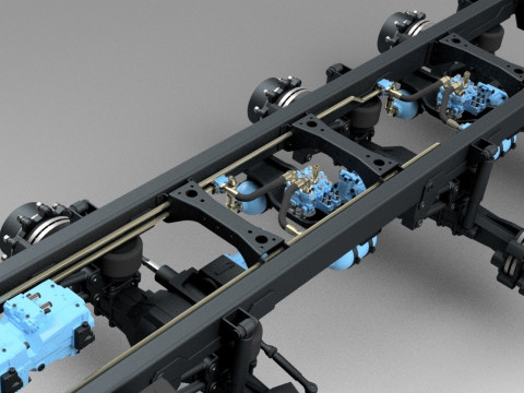 HYDROSTATIC TRANSMISSION ENGINE V8-XT TURBO DETAILED 3D MODEL 3D Model