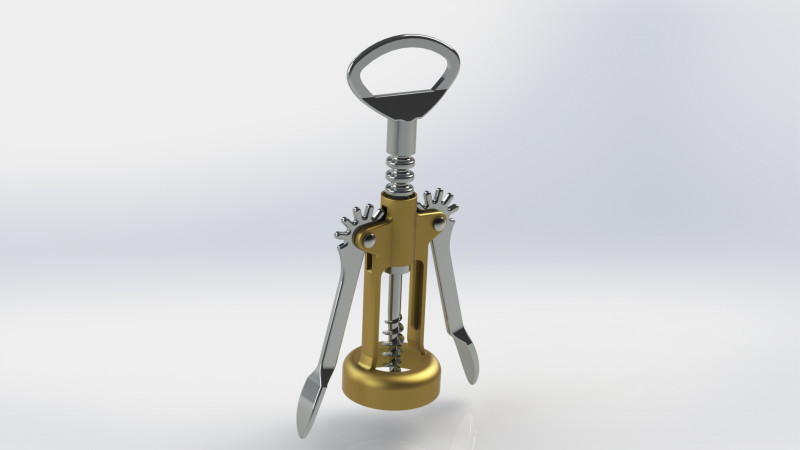 Corkscrew - Cork puller Design 3D Model .c4d .max .obj .3ds .fbx .stl .blend