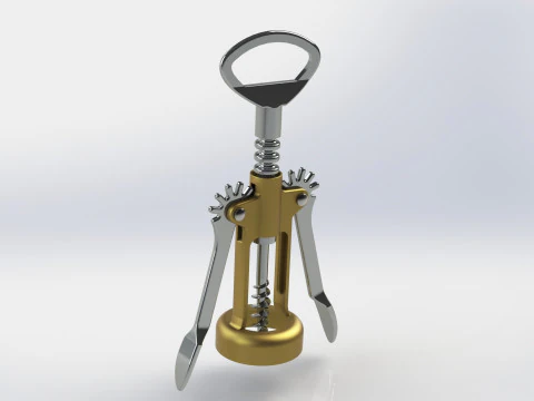 코르크 마개 - 코르크 풀러 디자인 3D 모델