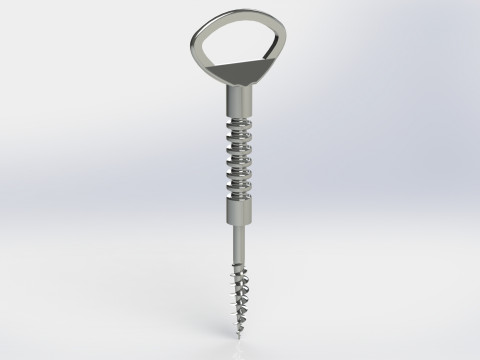 Corkscrew - Cork puller Design 3D Model