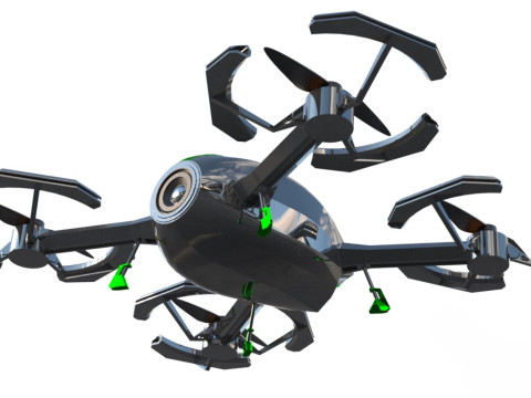 Drone 30 Futuristic Hexacopter UAV Design Modèle 3D