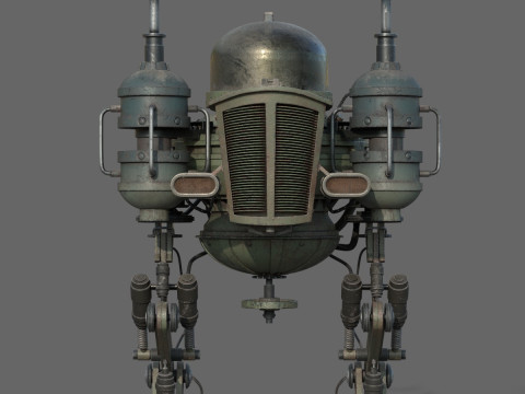 Sci-fi FlyRobotTransformer 3D Model