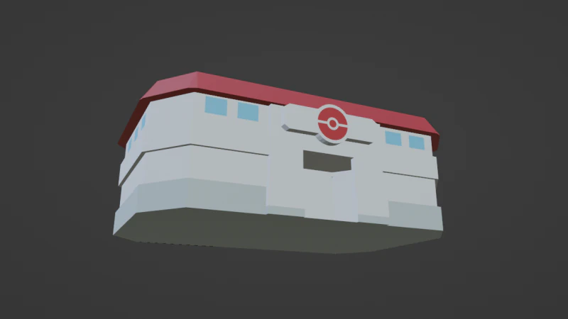 Pokemon Center 3D Model .c4d .max .obj .3ds .fbx .stl .blend