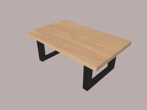 Table and Stool Minimalist Furniture Set LOFT STYLE 3D मॉडल