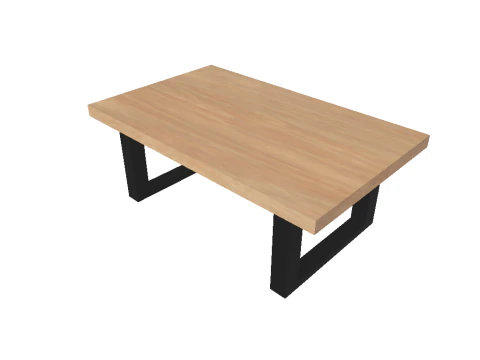 Table and Stool Minimalist Furniture Set LOFT STYLE 3D Model