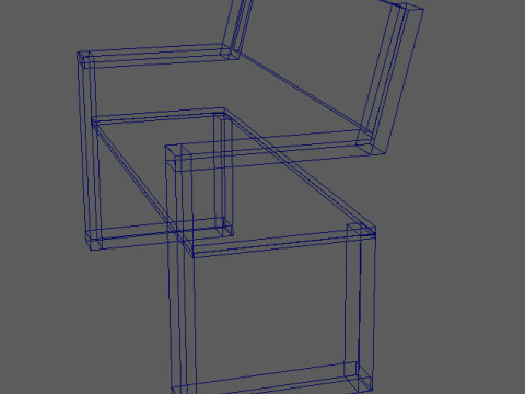 Minimalist Wooden Bench Modelo 3D
