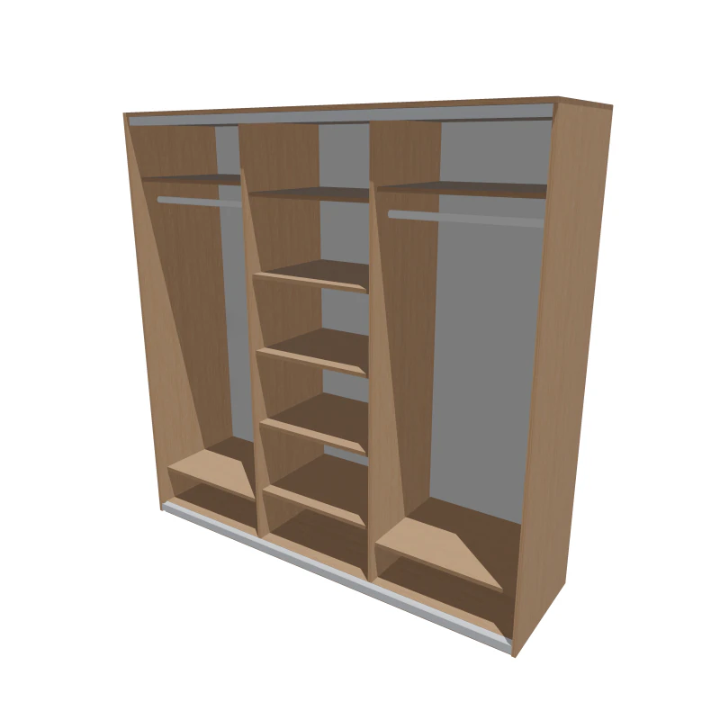 Modern Wooden Cabinet 3D Model .c4d .max .obj .3ds .fbx .stl .blend