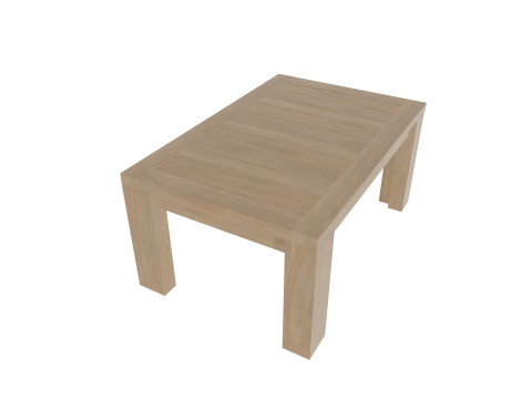 Minimalist Wooden Coffee Table 3D मॉडल