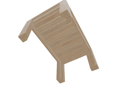 Minimalist Wooden Coffee Table 3D मॉडल