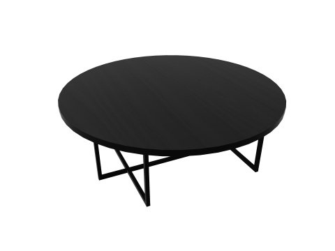 Minimalist Round Wooden Table 3D Model