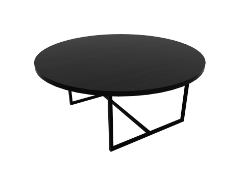 Minimalist Round Wooden Table 3D 模型