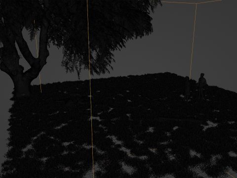 Landscape with couple and natural scene 3D मॉडल