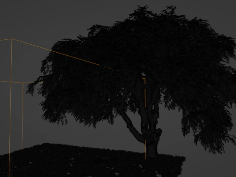 Landscape with couple and natural scene 3D Model