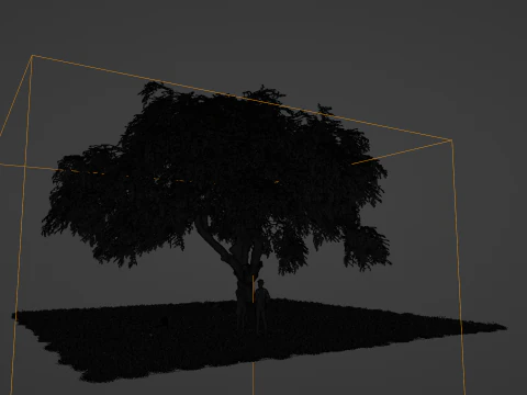Landscape with couple and natural scene 3D Model