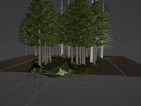 Stylized volumetric forest scene 3D Model
