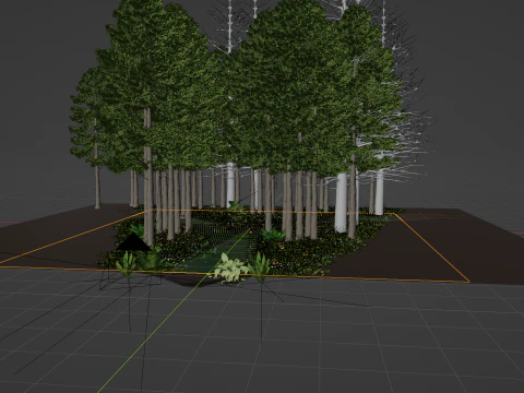 Stylized volumetric forest scene 3D Model