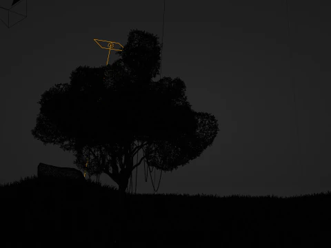 Colorful Single tree pink landscape 3D Model