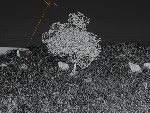 Colorful Single tree pink landscape 3Dモデル