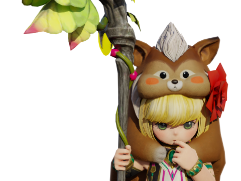 3d cartoon anime character Sefira 3D Model