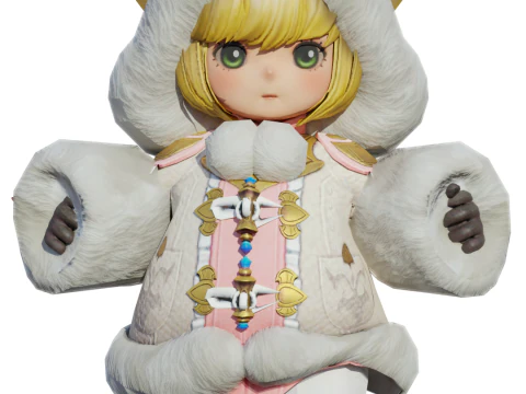 Personaggio anime dei cartoni animati 3D Sefira Modello 3D