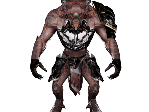 Creature Boss monster humanoid Mutant alien 3D Model