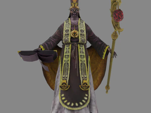 Personaggio zombie fantasma a basso poli Modello 3D