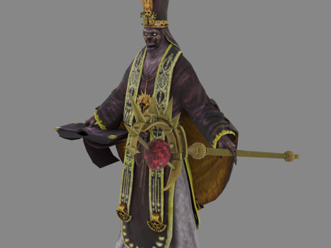 Low poly Ghost zombie character 3D मॉडल
