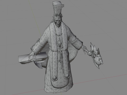 Low poly Ghost zombie character 3D मॉडल