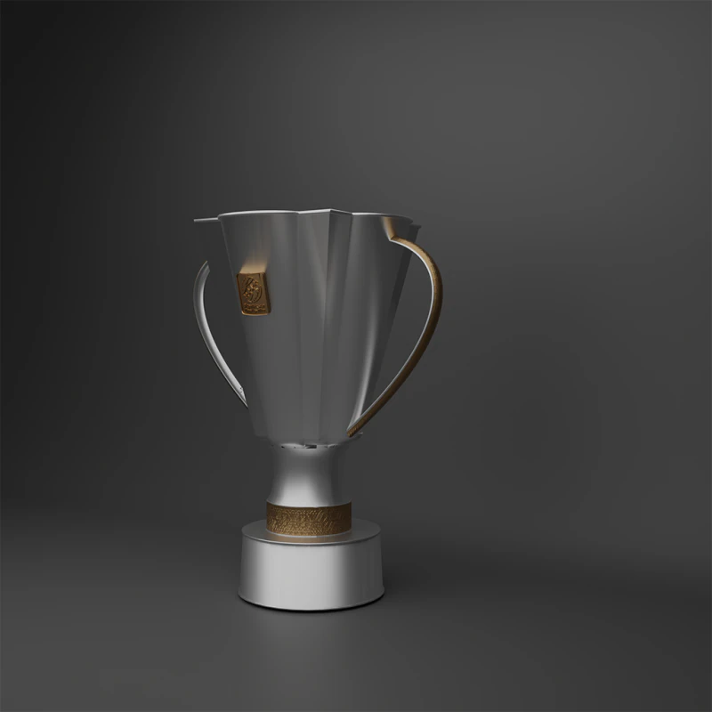 Ukraine Supercup Trophy 3D Model .c4d .max .obj .3ds .fbx .stl .blend 