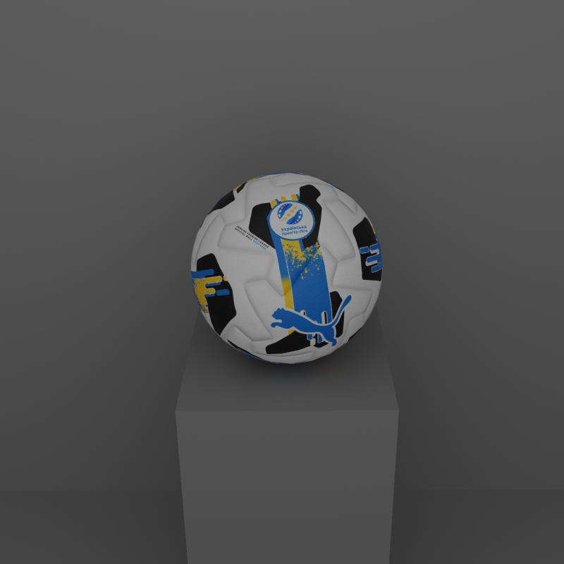 Puma Orbita Ukraine Premier League Official Ball 3Dモデル .c4d .max .obj .3ds .fbx .stl .blend 