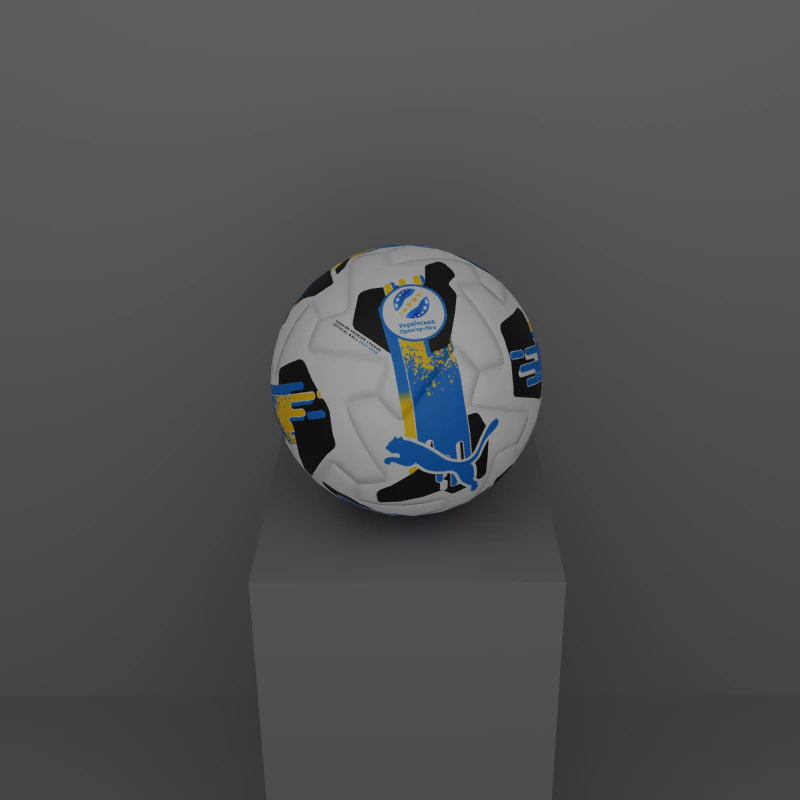 Puma Orbita Ukraine Premier League Official Ball 3D Model .c4d .max .obj .3ds .fbx .stl .blend 