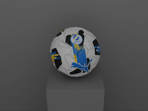 Offizieller Puma Orbita Ukraine Premier League Ball 3D Modell
