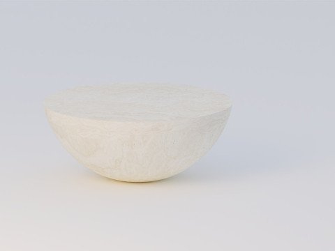 Drum Iron Coffee Table - Matte White 3Dモデル