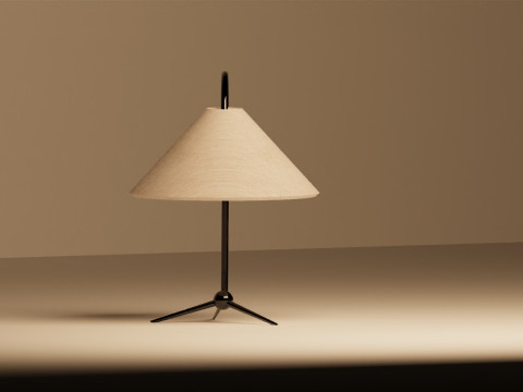 Emile Matte Black Table Lamp Modèle 3D