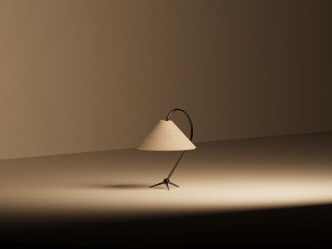 Emile Matte Black Table Lamp 3D 모델