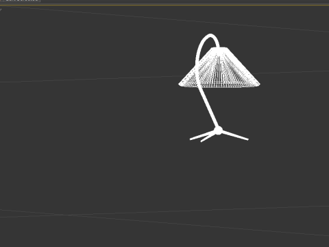 Emile Matte Black Table Lamp 3D 모델