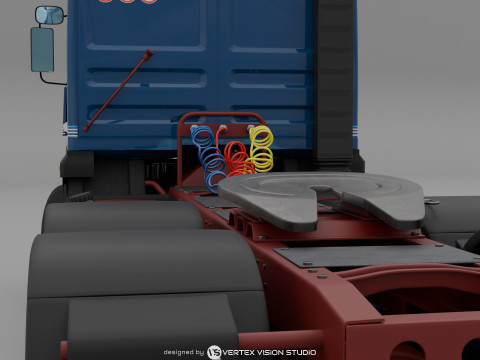 RENAULT R420 6X4 V8 Turbo Intercooler 3D Model