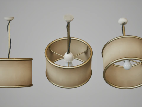 Basic Round Ceiling Lamp 3D Model