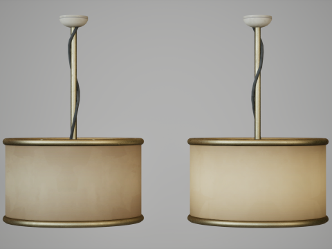 Basic Round Ceiling Lamp 3D Model