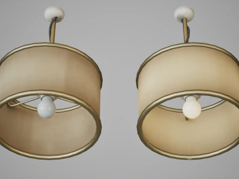 Basic Round Ceiling Lamp 3D Model